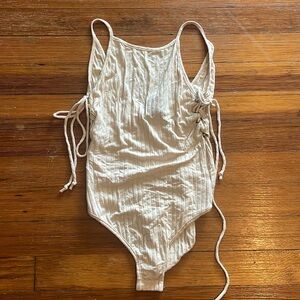Cream body suit, new with tags